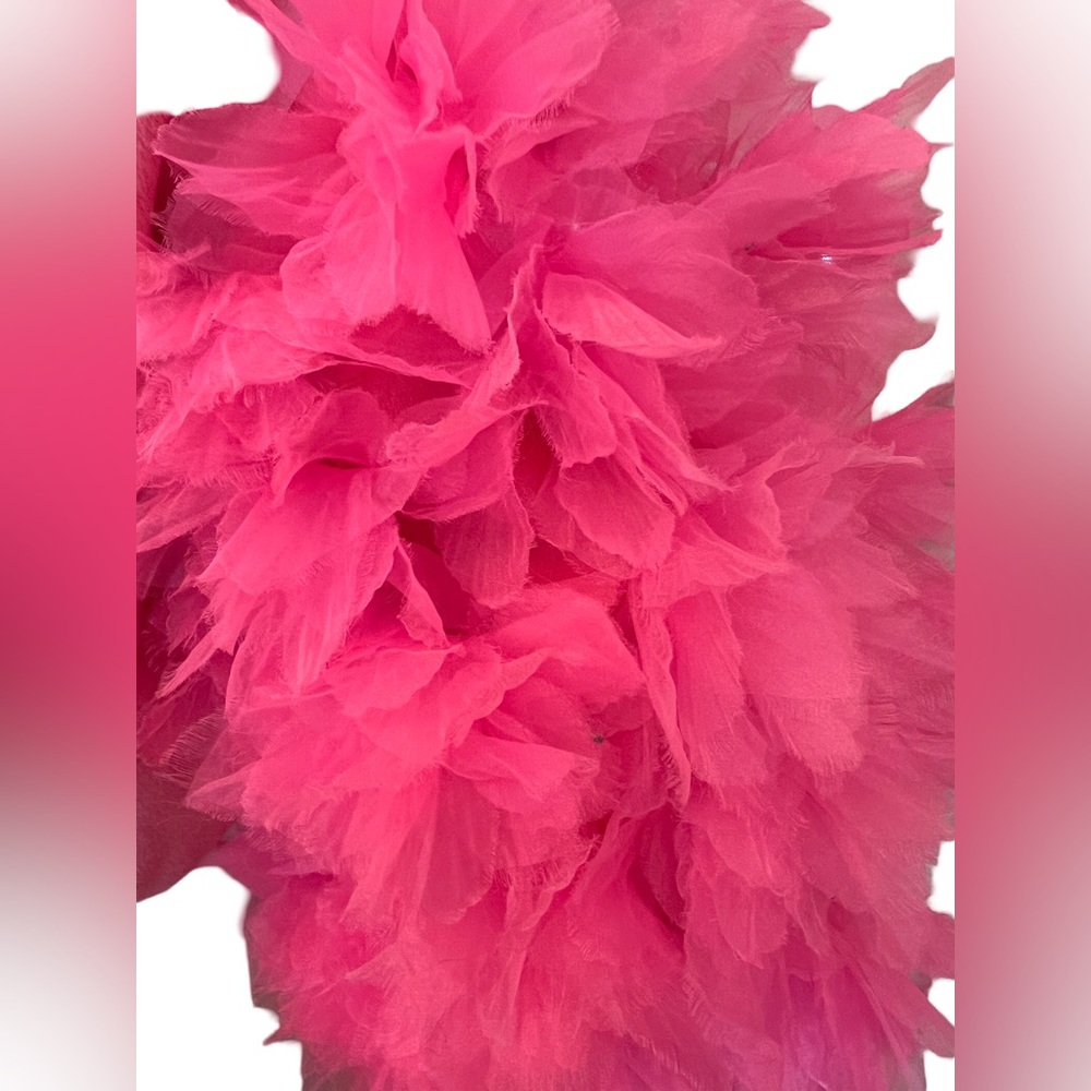 Akira NWT Size S Ultra Obsession Pink Barbie Ruffle Puff Sleeve Fleece Top (485) - Picture 7 of 11